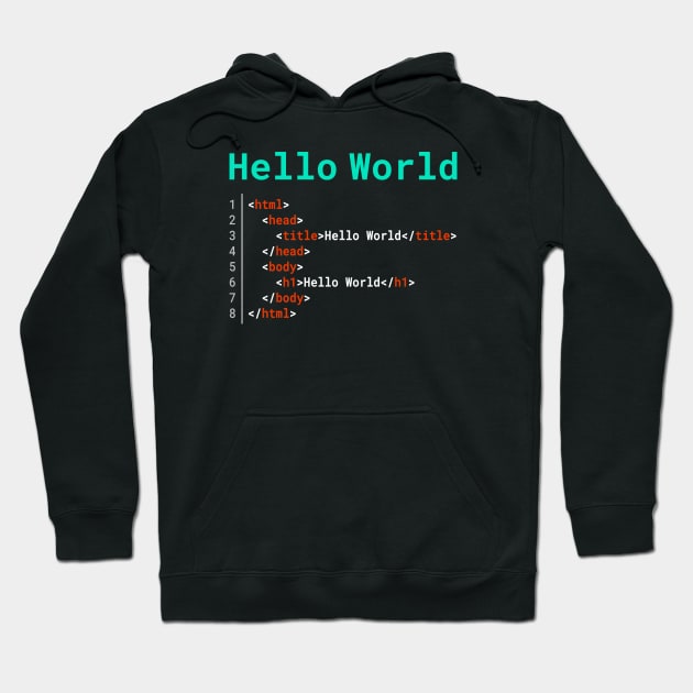 Hello World | HTML Hoodie by MrDrajan